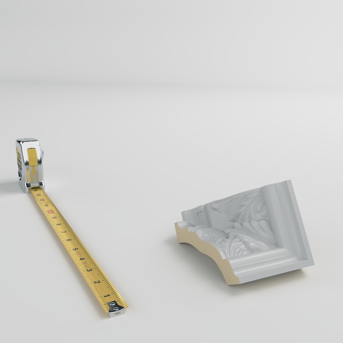 Endurathane Inside Corner Moulding, 3 1/4"P x 4 1/2"H (Matches Moulding MLD04X03X05DE), Factory Primed
