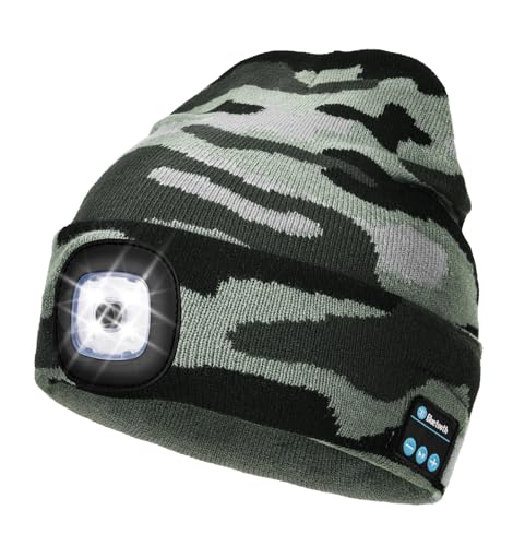 Image of Wmcaps Bluetooth Beanie with LED Light, Winter Hat Gifts for Men Women