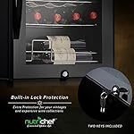 NutriChef PKCWCDS285 28 Bottle Fridge | Dual Zone Chiller | Adjustable Temperature 41°F to 64°F | Ultra Quiet Operation | Wine Cooler for Home, & Office | Free Standing 33x16x17 in (Black) - Image 7