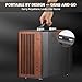 darkFlash WD200(2025) Portable Micro-ATX PC Case with Handle, 1 ARGB PWM Fans, with Walnut Wood, Type-C, Support 240 AIO, H165mm Cooler, Simple Compact Desktop (Black)