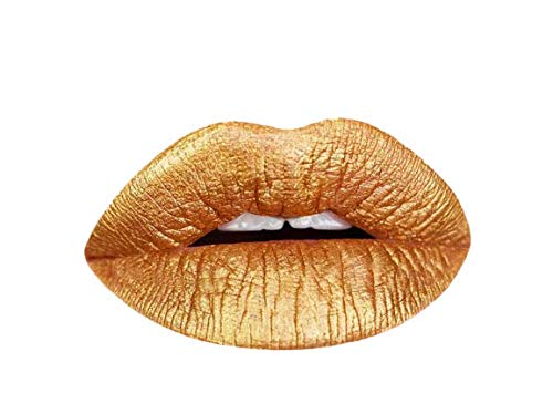 Aromi Gold Digger Metallic Liquid Lipstick, Bronze Yellow Lip Color with Shimmery Finish, Long-lasting Makeup, Handmade (Gold Digger) - Gold Digger
