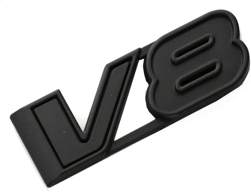Image of 1x V8 Emblem 3D Badge Car Decal Nameplate Replacement for All Car Truck Canyon Colorad (Matte Black)