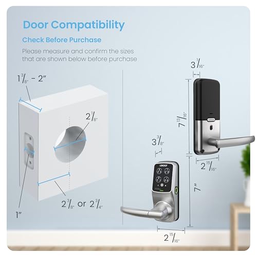 Lockly Secure Pro Smart Lock Wi-Fi, Keyless Entry Digital Keypad Door Lock, 3D Biometric Fingerprint Sensor Front Door with Handle, Voice Control & Auto Lock - Latch Edition thumbnail 9