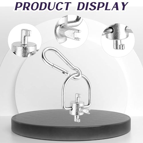 Image of Hvac Locking Cap Key for Refrigerant, 3-in-1 Multi Hvac Key Tool for Hvac 410A & R22 Installation and Removal, Hvac Key Tool Universal Locking Cap Key for Refrigerant
