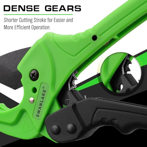 SWANLAKE PVC Pipe Cutter,1-5/8"&1-3/8" Ratchet PVC Pipe Cutter for PEX,PVC,PPR and Plastic Hoses, SK5 Steel Blades Ratcheting Pipe Cutter Tool for Home Repairs and Plumbers 6 SWANLAKE PVC Pipe Cutter,1-5/8"&1-3/8" Ratchet PVC Pipe Cutter for PEX,PVC,PPR and Plastic Hoses, SK5 Steel Blades Ratcheting Pipe Cutter Tool for Home Repairs and Plumbers - Image 6