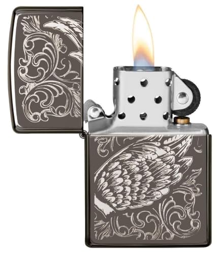 Encendedor Zippo personalizado diseño alas y llama miniatura 3
