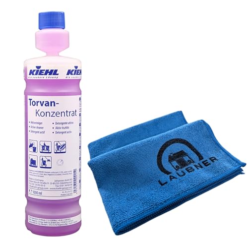 Unterhalts- und Wischpflegemittel - Reiniger - Nassreiniger - Oberflächenreiniger - Konzentrat Aktivreiniger für Oberflächen | mit Laubner Microfasertuch (1 Liter)