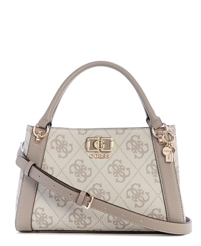 GUESS Karnilla Girlfriend Satchel, Dark Taupe Logo