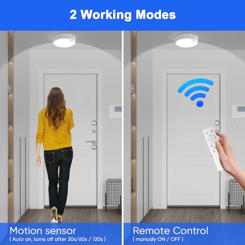 Keplug DY-XDD190-05W Battery Operated Motion Sensor Ceiling Light Fixture-Wireless Motion Sensor Light Indoor thumb #1