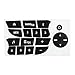 Adesivi di riparazione del tasto dell'automobile CD Radio Audio Button Decalcomanie di riparazione adesivi per Twingo per Renault Clio e Megane 2009-2011