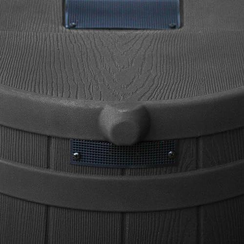 Good Ideas Rain Wizard 40 Gallon Plastic Outdoor Home Rain Water Storage Collection Barrel Drum with Brass Spigot, Black (4 Pack) - Thumbnail 5