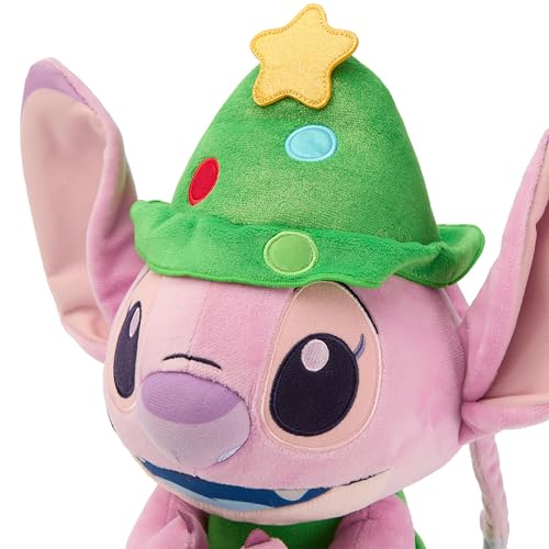 Disney Store Official Angel Holiday Plush - Lilo & Stitch Christmas Stuffed Animals - 14 Inch Disney Plushy – Features Christmas Tree Costume Dress with Metallic Ornaments, Velour Dress & Tiered Hat - image 5