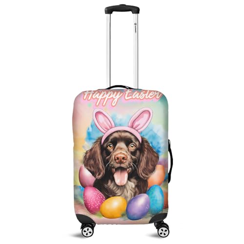 Happy Easter Dog with Bunny Ear Headband and Flowers Travel Accessories