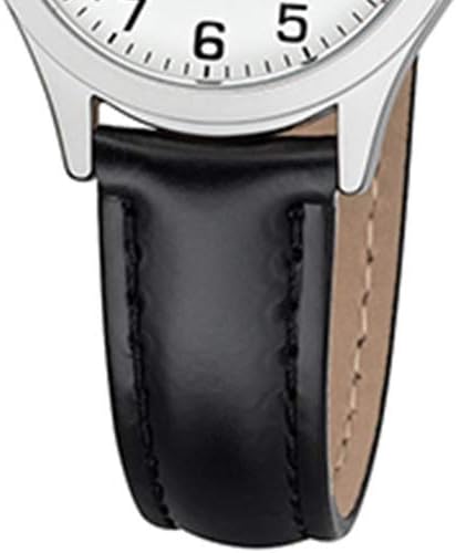 REGENT Unisex-Adults Analog Watch with Faux Leather Strap 12111162, Black/Silver - Image 4