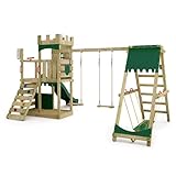 FATMOOSE Spielturm Ritterburg BoldBaron Boost XXL mit SurfSwing, Schaukel & grüner Rutsche, Outdoor Kinder Kletterturm mit Sandkasten Leiter & Spiel-Zubehör für den Garten - 2