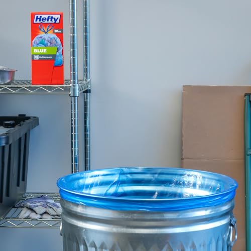 Image of Hefty Blue Trash Bags, Blue, 30 Gallon 36 Count (Pack of 6)
