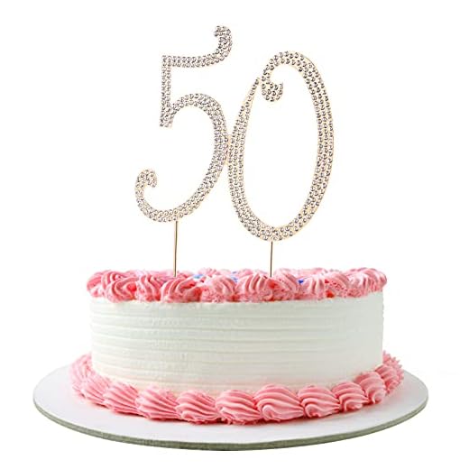 STOBOK 50 Tårta Topper Guld Nummer 50 Rhinestones 50 Födelsedag Tårta Topper För 50 Års Födelsedagsjubilen