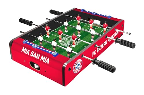 FC Bayern München Tischkicker Kinder - Offizieller Tischaufsatzkicker, kompakter und Leichter...