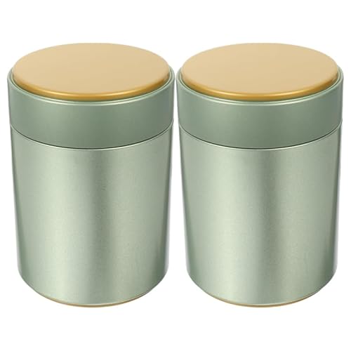 OUNONA Teedose Luftdicht, Metallkanister Mit Luftdichtem Deckel Zur Teeaufbewahrung Teedose FüR Losen Tee Und Teebeutel Robuster Blechkanister 12X8.5X8.5Cm FüR KüChe Und Zuhause