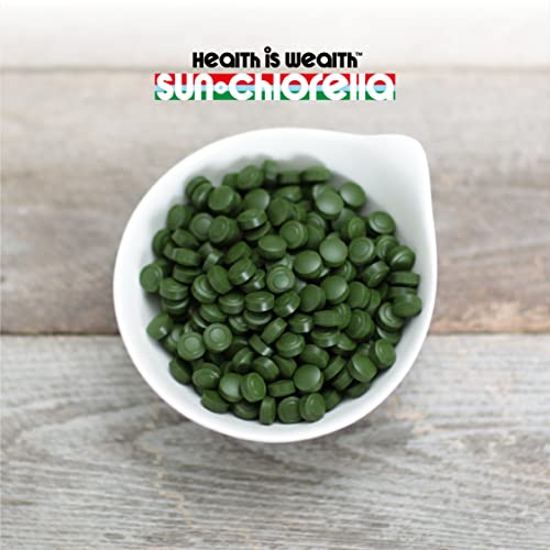 Sun Chlorella 200 Mg Green Algae Superfood Supplement Supports Whole Body Wellness Immune Defense, Gut Health & Natural Energy - Chlorophyll, B12, Iron, Protein - Non-Gmo - 300 Tablets #TOP7