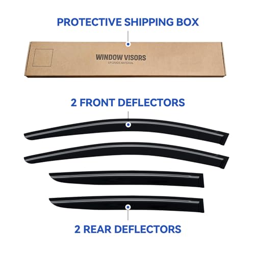 Image of Window Visors Rain Guards for 2024 2025 2026 Subaru Crosstrek & Subaru Impreza, Out-Channel Window Vent Wind Deflectors Visors Shades for 24 25 26 Crosstrek /Impreza
