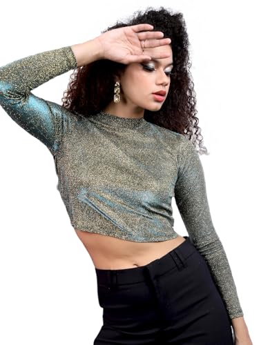 Image of Tokyo Talkies Women's Long Sleeves High Neck Solid Tops | Stylish