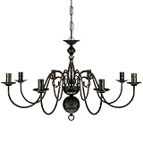 vidaXL Kronleuchter Metall Antik 8-flammig Pendelleuchte Deckenlampe Lüster - 3