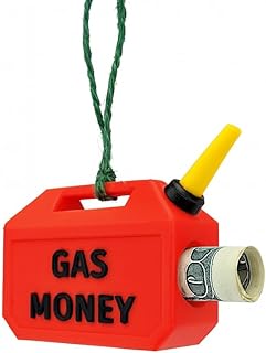 Gas Can Money Holder Christmas Tree Ornament - A Quirky Holiday Gift 3D Printed