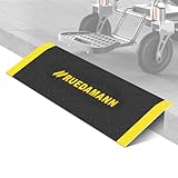 Ruedamann Threshold Ramp for Doorways, 32" W x 10" L, Anti-Slip Wheelchair Ramps for Home Steps, Sturdy Aluminum Handicap Ramps for Wheelchair, Scooter, Strollers, Cart, Walkers, Pets