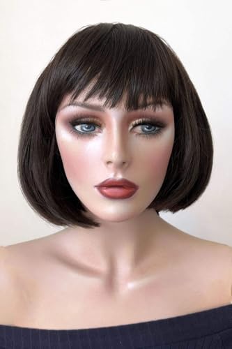 Perruque carrée brune Honour, l'éclat d'une chevelure marron chic - 6