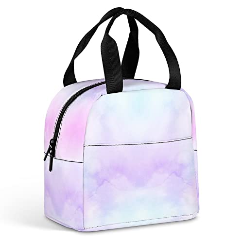 Homeoanimal Tie Dye Lunch Bag for Women Men, Insulated Meal Bag, Lunch Tote Bag for Work Outdoor