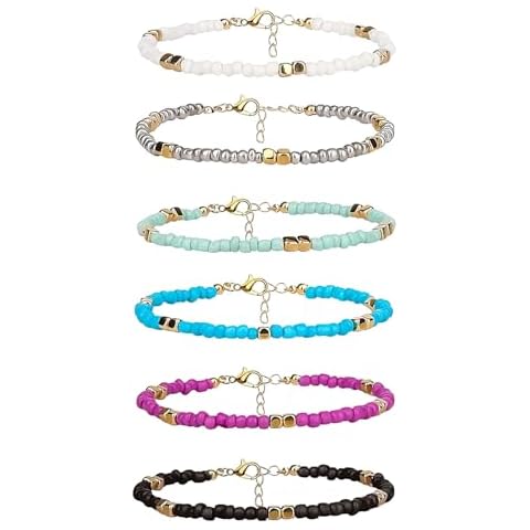 APMGONT 6pcs Handmade Bohemian Beaded Bracelets Cover