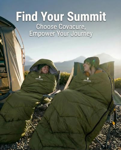 COVACURE Sleeping Bag, 210 * 80cm Ultra Warm Sleeping Bags for Adults Kids, Compact Outdoor Sleeping Bags for Camping with Portable Compression Bag - Image 3