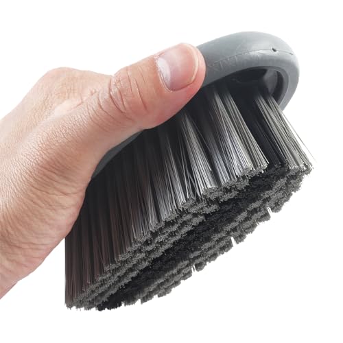 LoyaGour Carpet and Upholstery Cleaning Brush,Carpet Scrubber Stiff Bristle Detailing Scrub Brushes,Interior Leather Brush for Car and Home (Gray) - Thumbnail 7