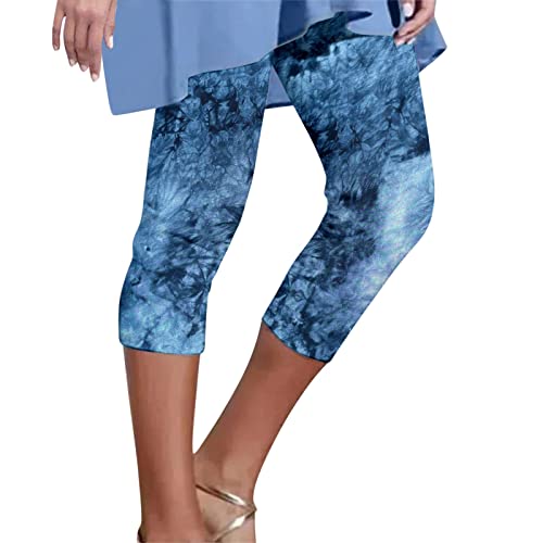 Leggings Damen 3/4 Leggins Mittel Taille Elastische Blickdicht Yogahose...