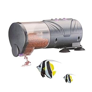 Aquarium Automatic Fish Feeder,Saim Daily Double II Battery-Operated Automatic Fish Feeder