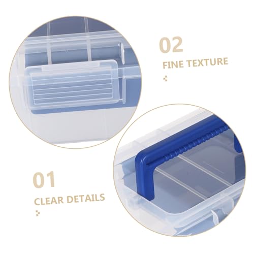 Boîte de rangement plastique transparente pour accessoires de couture - 4