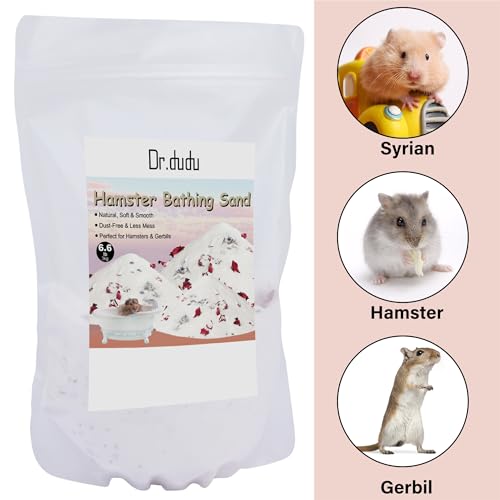 DR.DUDU Hamster Bath Sand, 6.6lb Dust Free Desert Sand or Potty Litter Sand for Hamster Chinchillas Gerbil Syrian Mice Small Animals (White, Flower Smell) - Image 4