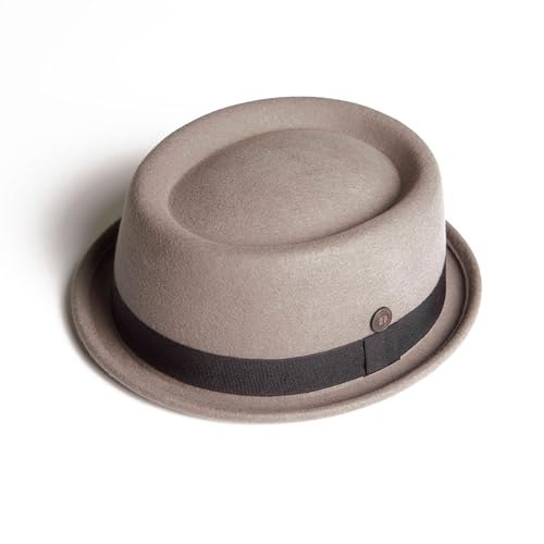 DASMARCA Jack Smoke Cappello Porkpie invernale in feltro di lana L