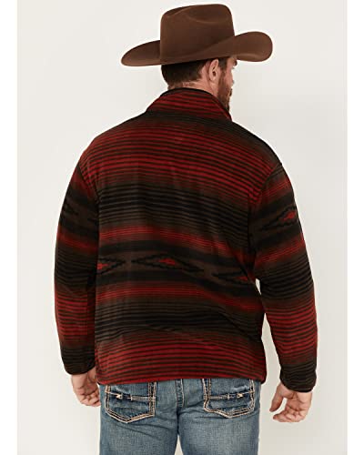 Cinch Men's Polar Fleece Quarter Snap Pullover Brown L #TOP3