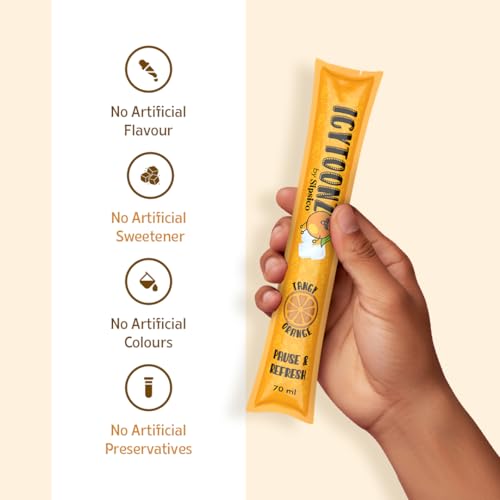 Image of ICYTOONZ Ice Pops 100% Natural Frozen Treats | 6 Refreshing Flavors - Pack of 12 | Mood Infusion DIY Kit Ice Candy Sticks Popsicles | Adults Kids Fun