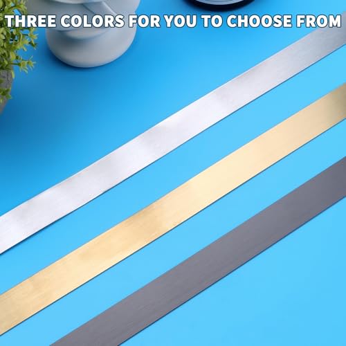 Zierleiste Silber Edelstahlband Selbstklebend 6M X 10MM Metallstreifen Zierleisten Selbstklebend Blechstreifen zum Abziehen und Aufkleben Wasserdichte für Wand Tür Möbel Spiegelrahmen Decke Kamin Auto
