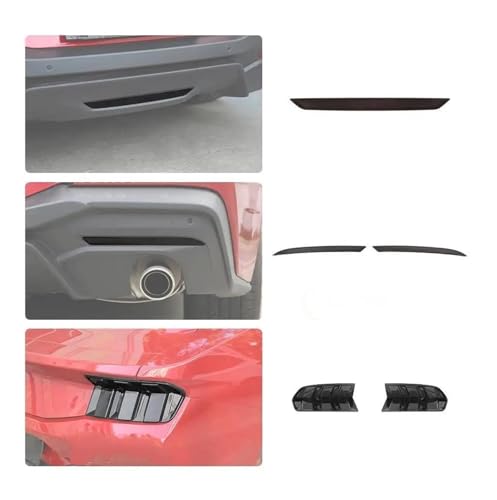 Protector luz trasera para Ford Mustang 2024 Up en plastico ABS negro 4