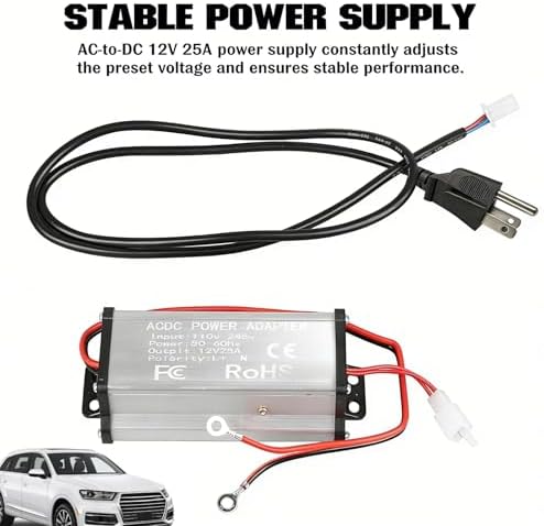 Adapter for Heater, 110V to 12V Diesel Air Heater Power Supply Adapter, Plug and Play Converter for Appliances, Supply Heater for Motorhome Van Truck Camping Home — view 3