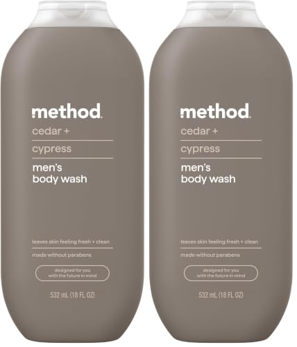 Image of Method Men Body Wash,Cedar + Cypress,Paraben and Phthalate Free,18 fl oz,(Pack of 2)