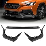 W-POWER, Front Bumper Lip fit for Compatible with 2022-2025 Subaru WRX, Front Lip Spoiler Air Chin Body Kit Splitter, Unpainted Matt Black, ABS, 2023 2024
