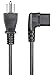 Monoprice 6ft 18AWG Power Cord Cable with 3 Conductor PC Power Connector Socket 10A (NEMA 5-15P to Left Angle IEC 60320 C13)