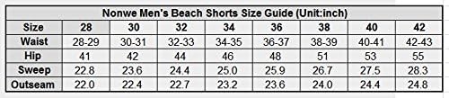 Nonwe Men's Solid Lightweight Beach Shorts Half Pants with Lining