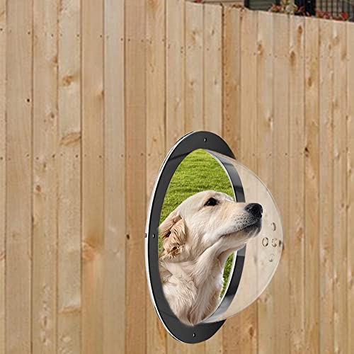 itrimaka Dog Window | Pet Fence Window,Durable Acrylic Dome Dog Fence Peek Window, Pet Supply, Clear View Dome Pet Peek Window