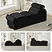 ijuicy Sleek Chaise Lounge Chair for Exercise/Yoga, Indoor Lounger with Headrest, Waist Cushion, Movable Footrest, Side Pockets, Non-Slip Bottom, High Density Sponge, Black